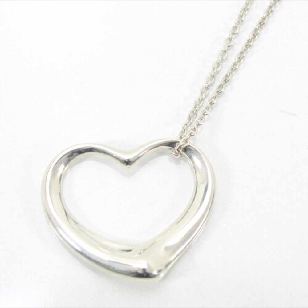 Tiffany Open Heart Necklace Large Silver